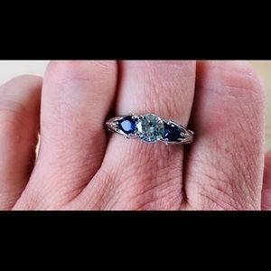 Vintage style 14k white gold filled over sterling